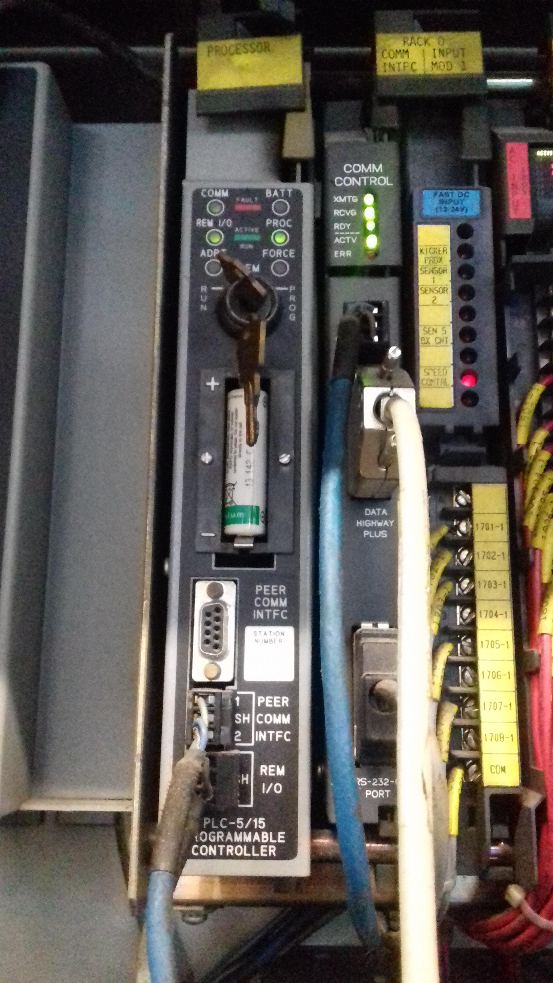 Allen-Bradley PLC-5 communication setup with comm control card - Allen